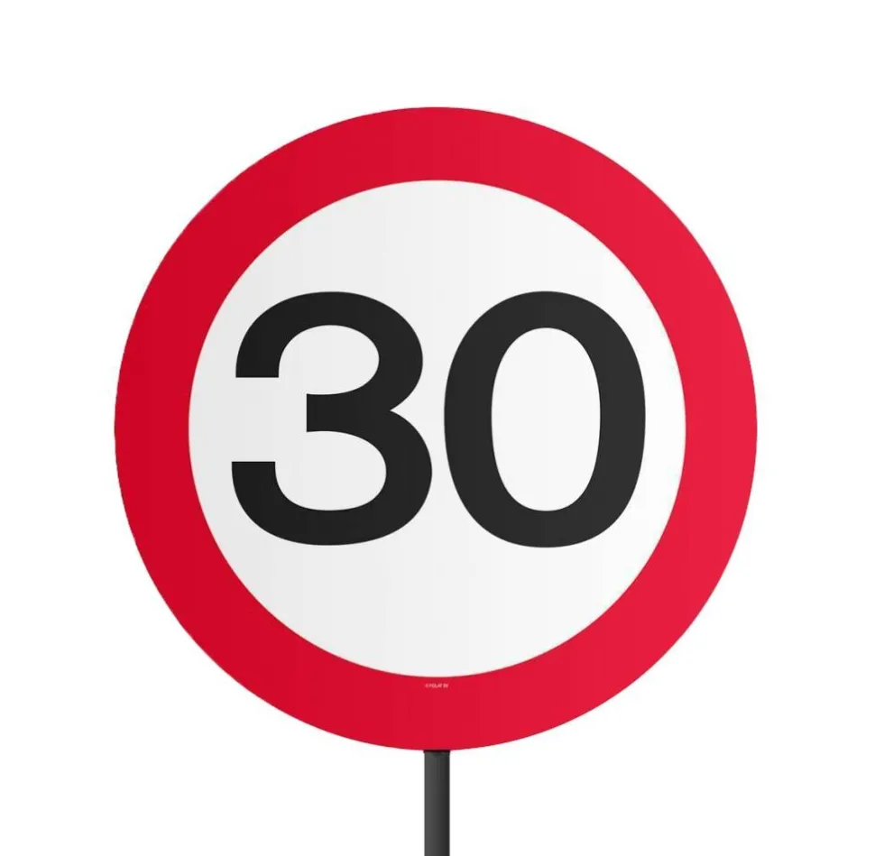 Tuinbord 30 Jaar Verkeersbord 52cm