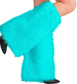 Turquoise Beenwarmers Pluche