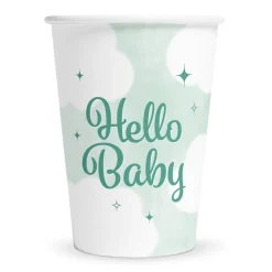 Turquoise Bekers Hello Baby 210ml 8st