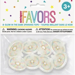 Uitdeelcadeautjes Tollen Glow In The Dark 3cm 8st