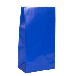 Uitdeelzakjes Blauw 25cm 12st