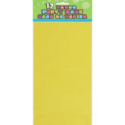 Uitdeelzakjes Geel 25cm 12st