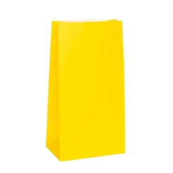 Uitdeelzakjes Geel 25cm 12st