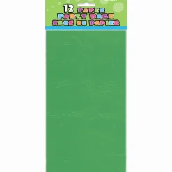 Uitdeelzakjes Groen 25cm 12st