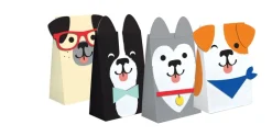 Uitdeelzakjes Honden 20cm 8st
