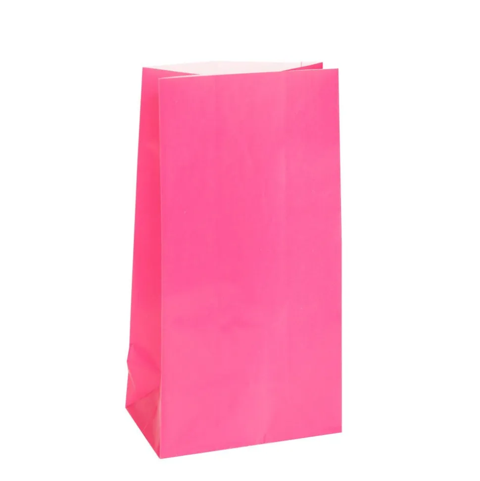 Uitdeelzakjes Roze 25cm 12st