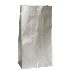 Uitdeelzakjes Zilver Metallic 25cm 10st