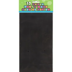 Uitdeelzakjes Zwart 25cm 12st