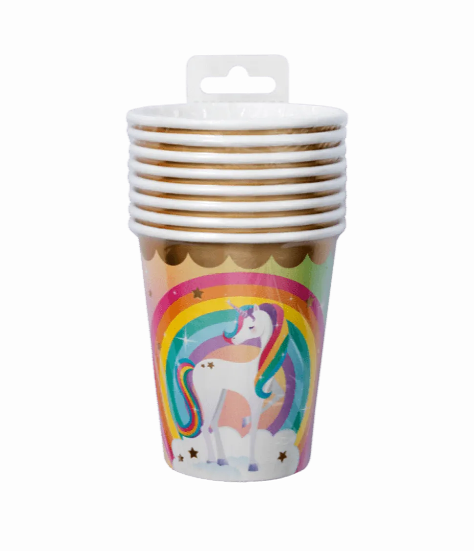 Unicorn Bekers 9cm 8st