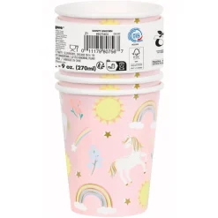 Unicorn Bekers Papier 266ml 8st