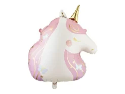 Unicorn Folie Ballon Wit Roze Leeg 61cm