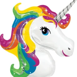 Unicorn Helium Ballon Gekleurd Leeg 83cm