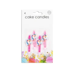 Unicorn Kaarsjes 5,9cm 4st