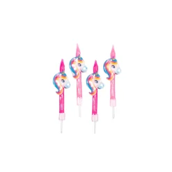 Unicorn Kaarsjes 5,9cm 4st