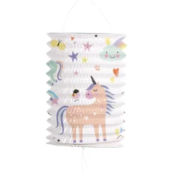 Unicorn Lampion Gekleurd 16cm