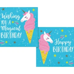 Unicorn Servetten Happy Birthday 33cm 16st