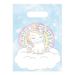 Unicorn Uitdeelzakjes Happy Birthday 6st