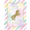 Unicorn Uitnodigingen 12cm 8st