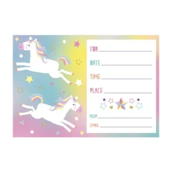 Unicorn Uitnodigingen 8st