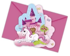 Unicorn Uitnodigingen Versiering 6st