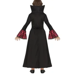 Vampier Halloween Kostuum Meisje Zwart Rood