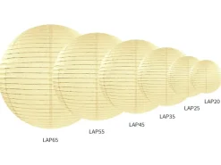 Vanille Creme Lampion Rond 20cm