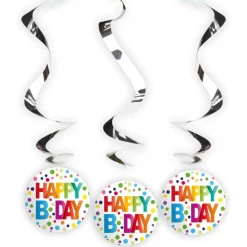 Verjaardag Hangdecoratie Happy Birthday Stippen 3st