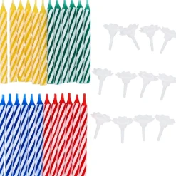 Verjaardag Kaarsen Gekleurd Set 7cm 24st