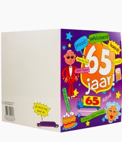 Verjaardagskaart 65 Jaar Cartoon 16,5cm