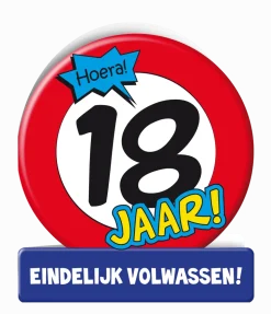 Verjaardagskaart 65 Jaar Verkeersbord 16,5cm