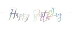 Verjaardag Slinger Happy Birthday Parelmoer 62cm
