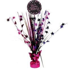 Verjaardag Tafeldecoratie Happy Birthday Roze 33cm