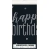 Verjaardag Tafelkleed Happy Birthday Zwart 2,13m