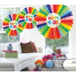 Verjaardag Waaier Happy Birthday Stippen 30cm