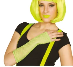 Visnet Handschoenen Neon Geel 26cm