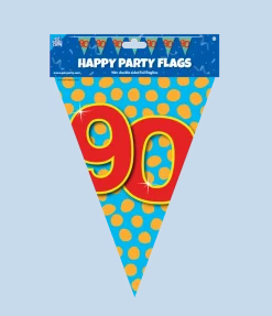 Vlaggenlijn 90 Jaar Gekleurd 10m