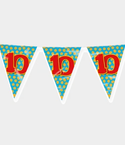 Vlaggenlijn 10 Jaar Gekleurd 10m