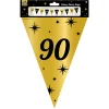 Vlaggenlijn 90 Jaar Goud Zwart 10m