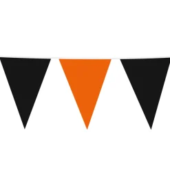Vlaggenlijn Oranje/Zwart Groot 45cm