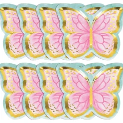 Vlinder Borden 18cm 8st