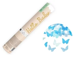Vlinder Confetti Kanon Blauw 20cm