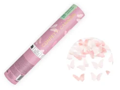 Vlinder Confetti Kanon Lichtroze 20cm