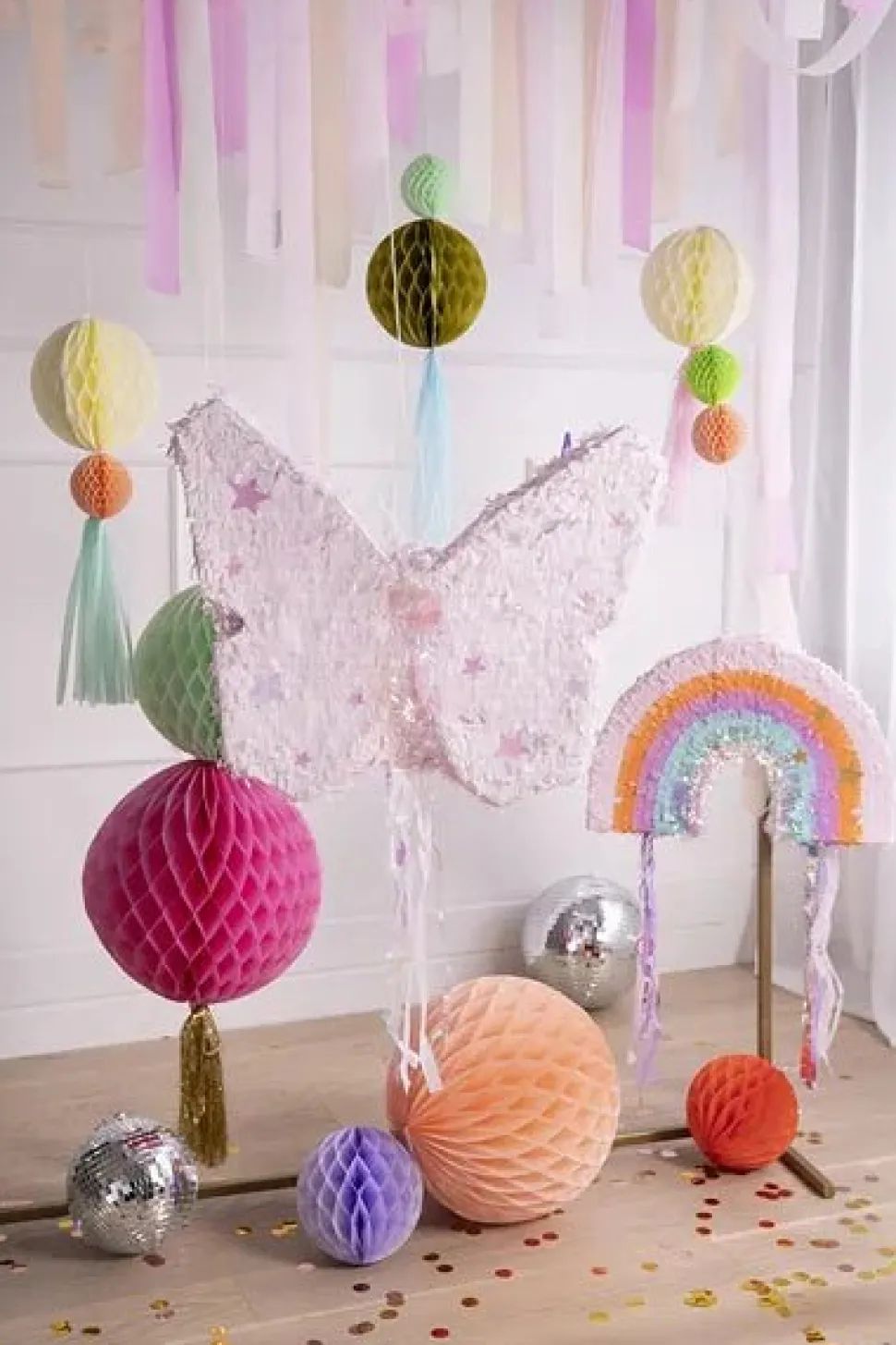 Vlinder Pinata Roze 58cm