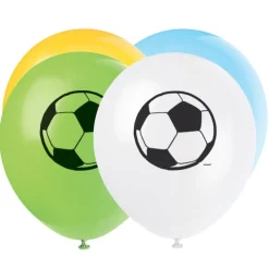 Voetbal Ballonnen Gekleurd 30cm 8st