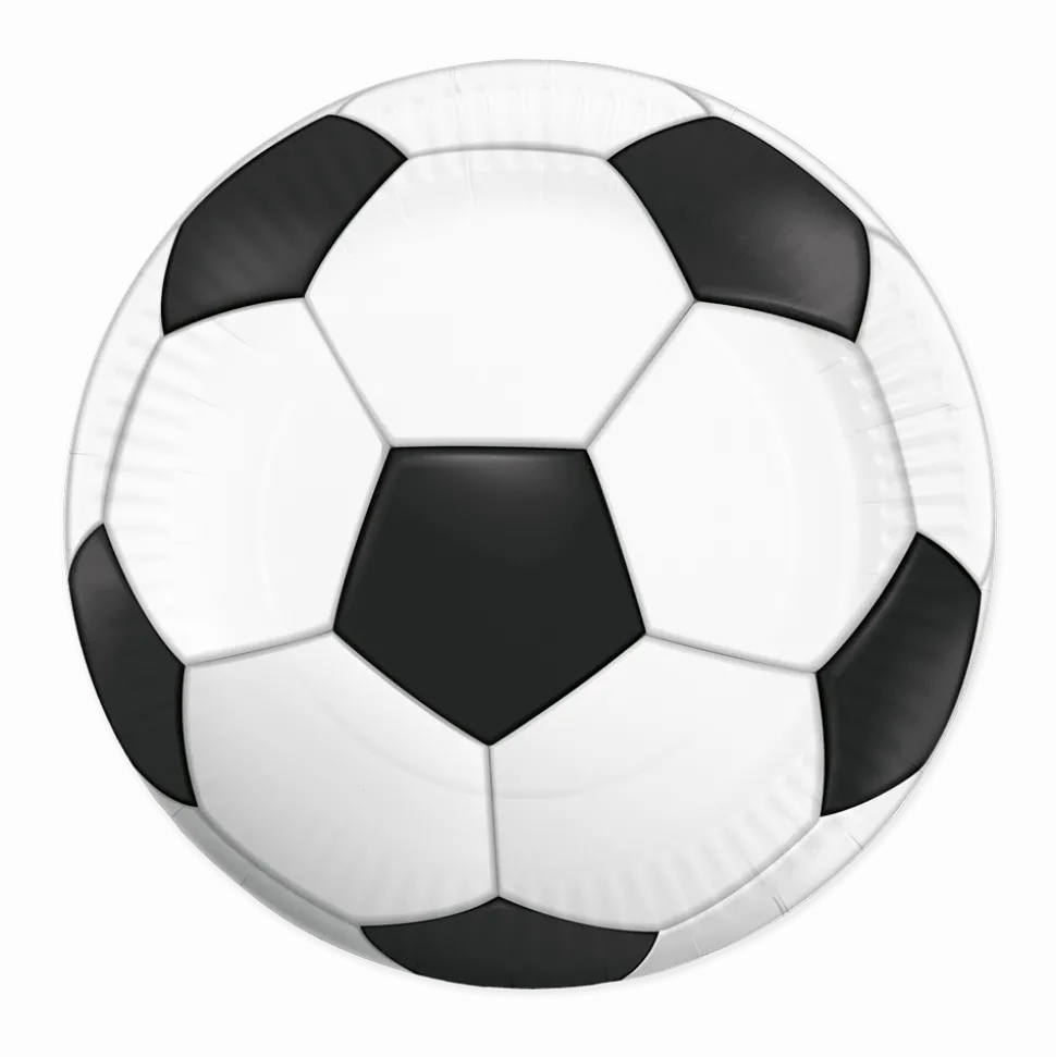 Voetbal Borden Zwart Wit Papier 23cm 8st