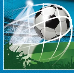 Voetbal Servetten Blauw 33cm 20st