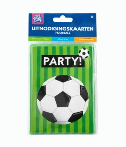 Voetbal Uitnodigingen Groen 6st