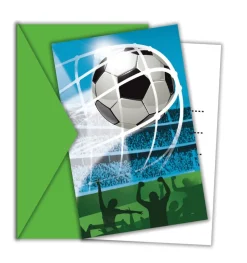 Voetbal Uitnodigingen 6st