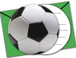Voetbal Uitnodigingen Versiering 6st