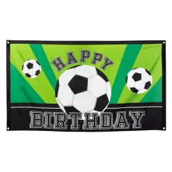 Voetbal Vlag Happy Birthday 1,5m